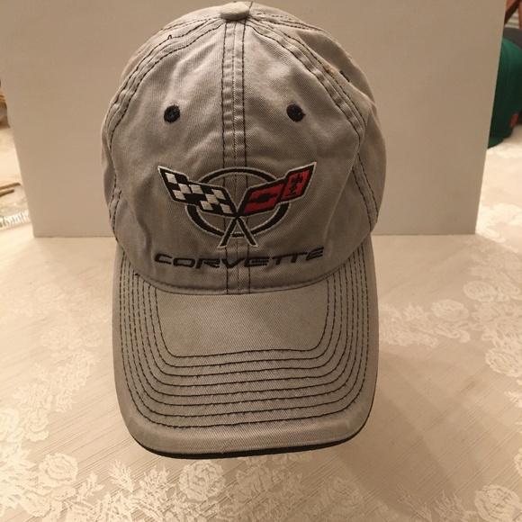 GM OFFICIAL Licensed Chevy Corvette Checkered Flag Adult One Size Baseball Cap - Picture 1 of 4
